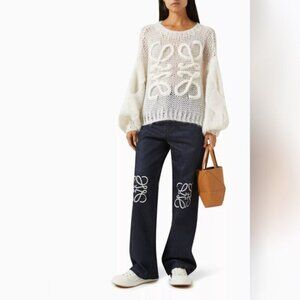 Loewe Relaxed Anagram Sweater in Mohair Blend